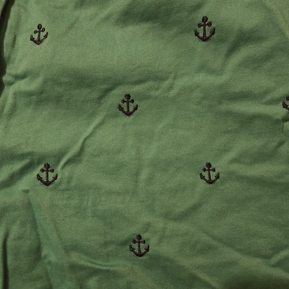 Embroidered Anchor Shorts size 10 green 💚 - Picture 4 of 5